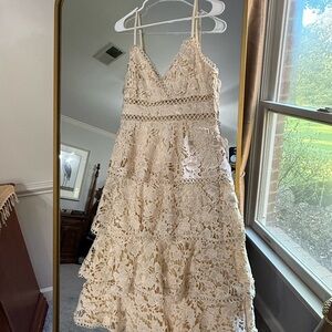 Altar'd State Cream Lace Dress